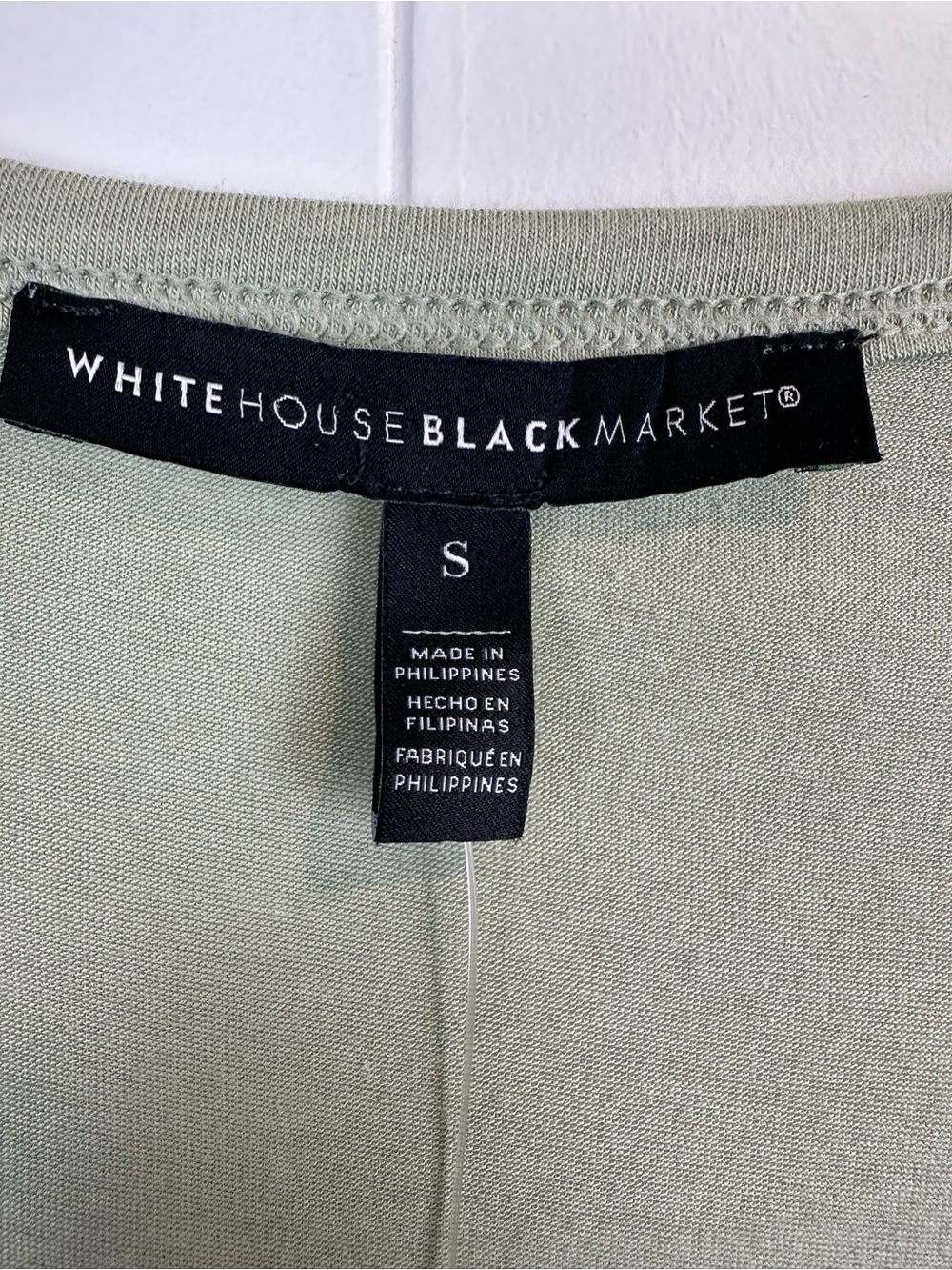 NWT White House Black Market Sage Flutter Sleeve V Neck Top S - Picture 4 of 6